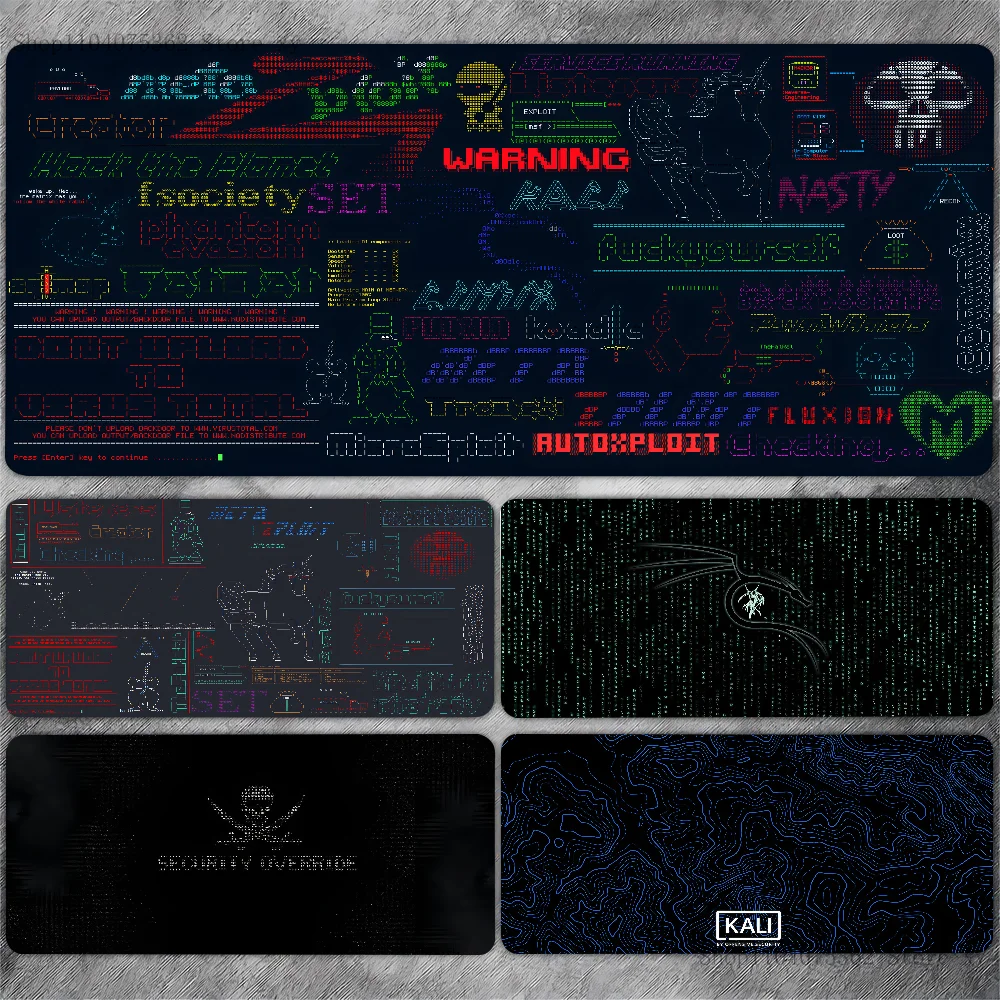 Software Mousepad Large Keyboard Desk Mat Gaming K-Kali Game L-Linux Mouse Pad LockEdge Non-slip