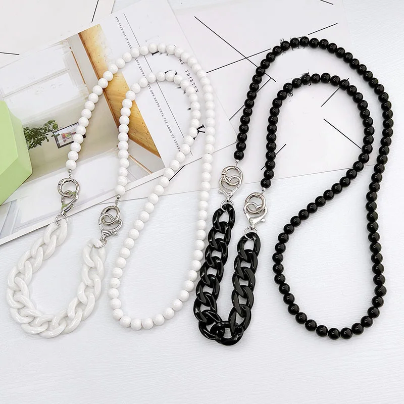 

Phone Case Chain Messenger Chain Bag Strap Phone Case Pendant Acrylic Beaded Chain Bag Hanging Chain Acrylic Two-in-one DIY