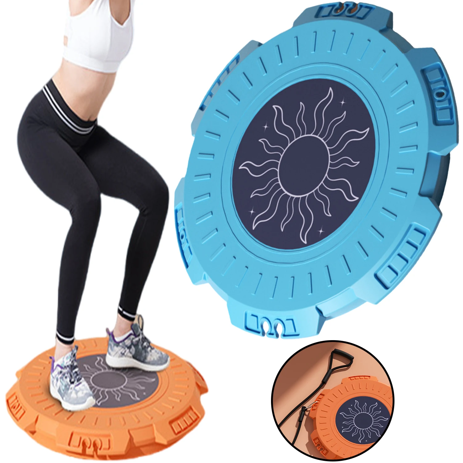 

Twister Board,11 inch Waist Twisting with Fitness Elastic Rope,Rotate Disc for Leg Waist Shaping Slimming Exercise Equipment