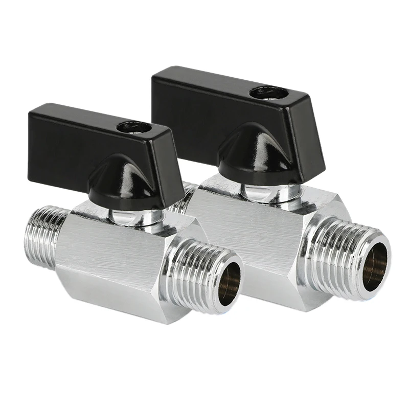 

Мини-шаровой клапан, переключатель для водопроводной трубы, газовый Электрический медный шаровой клапан 1/8, 1/4, 3/8, 1/2, двойной внутренний и вн...