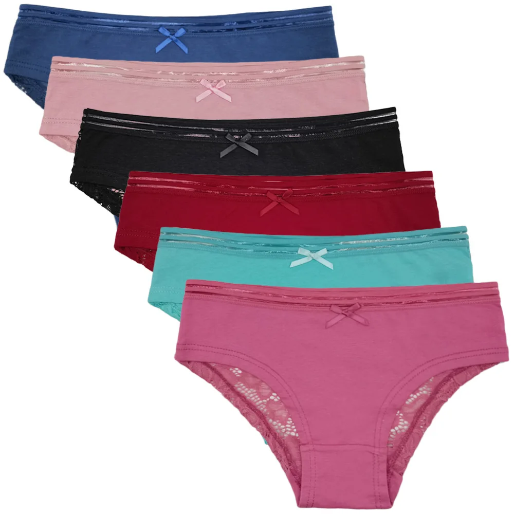 

6Pcs/Lot Fashion Cotton Panties Female Underpants Women Sexy Briefs Underwear Comfortable Ladies Lace Lingerie