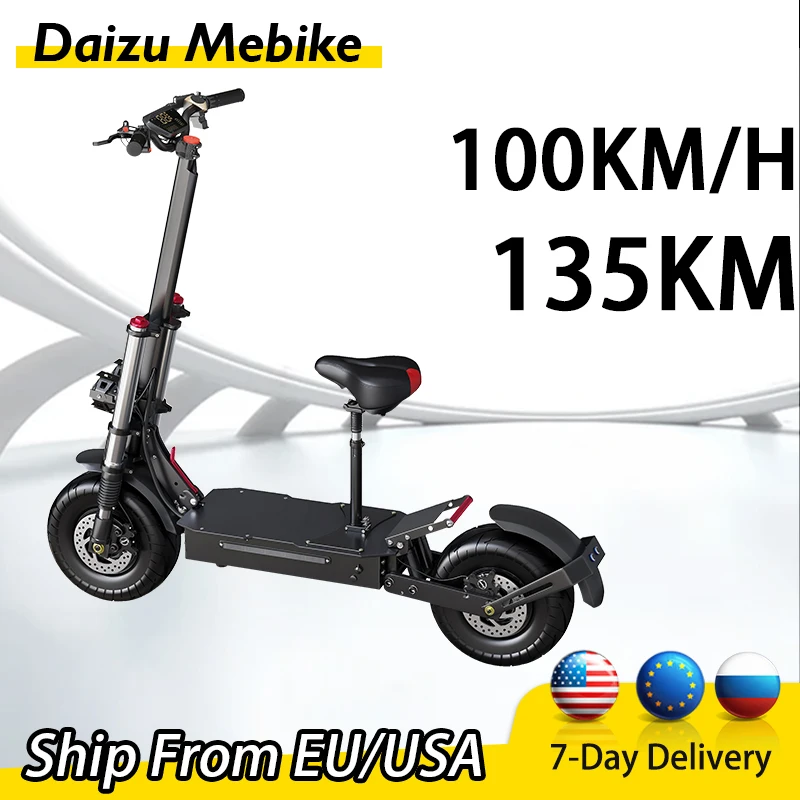 

60V 6000W Powerful Electric Scooter 13inch Off Road Tires Escooter Max Speed 85km/h Electric Scooters Adults Long Range 100km