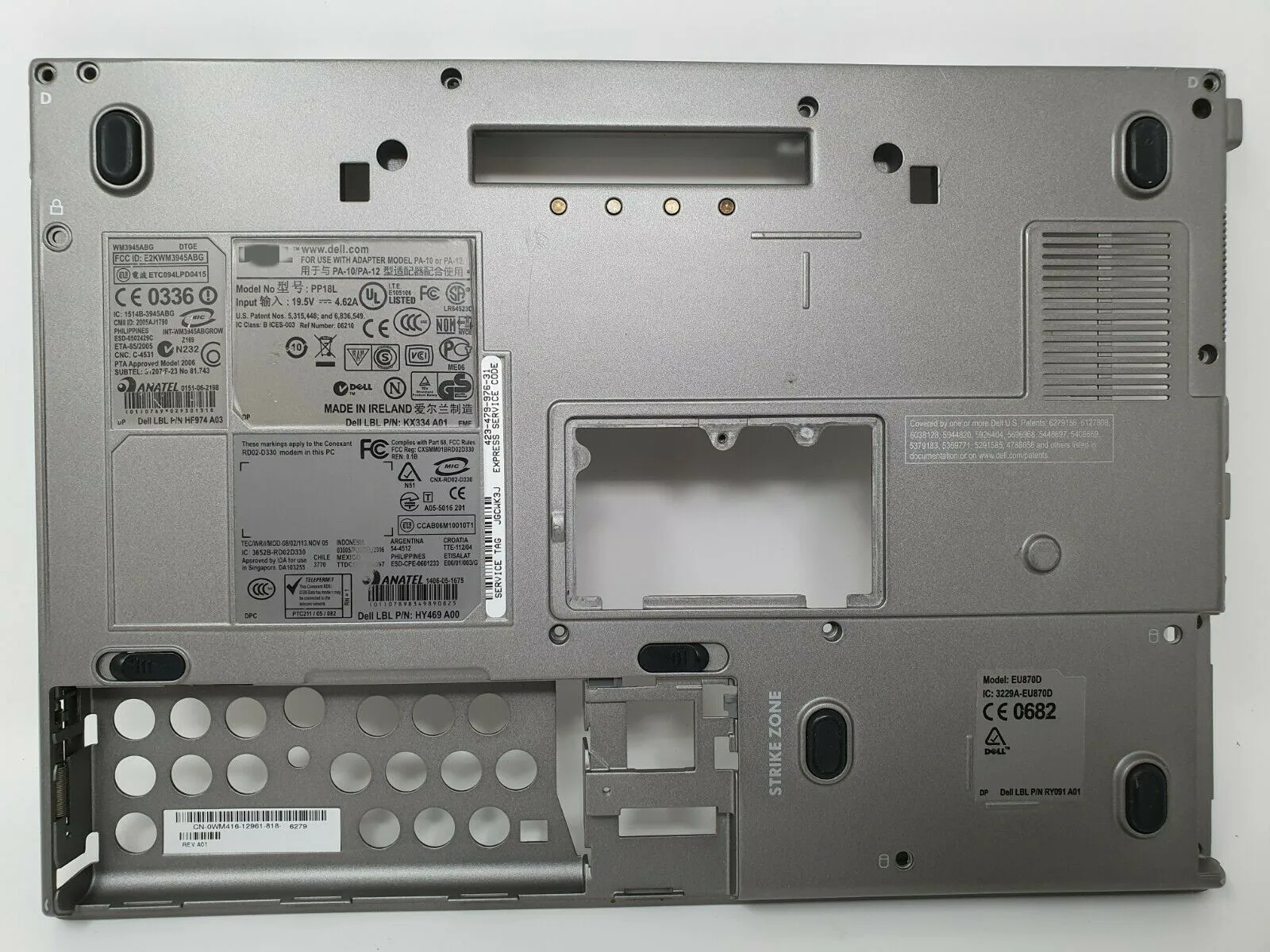 

Нижний чехол для ноутбука DELL Latitude D630, нижний корпус, базовый чехол 0KU190 C и корпус C