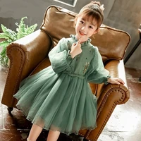 313 y girl thicken velet dress children winter clothes girls party princess dress for girls fashion kids solid summer dresses