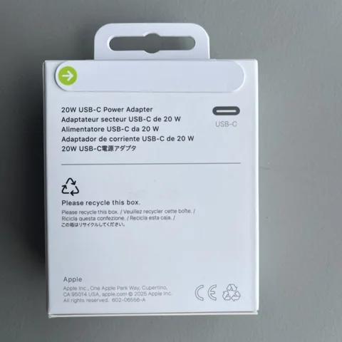 Оригинальный адаптер питания Apple USB-C 20 Вт для iphone 16, 15, 14, 13, 12, mini Pro Max Plus