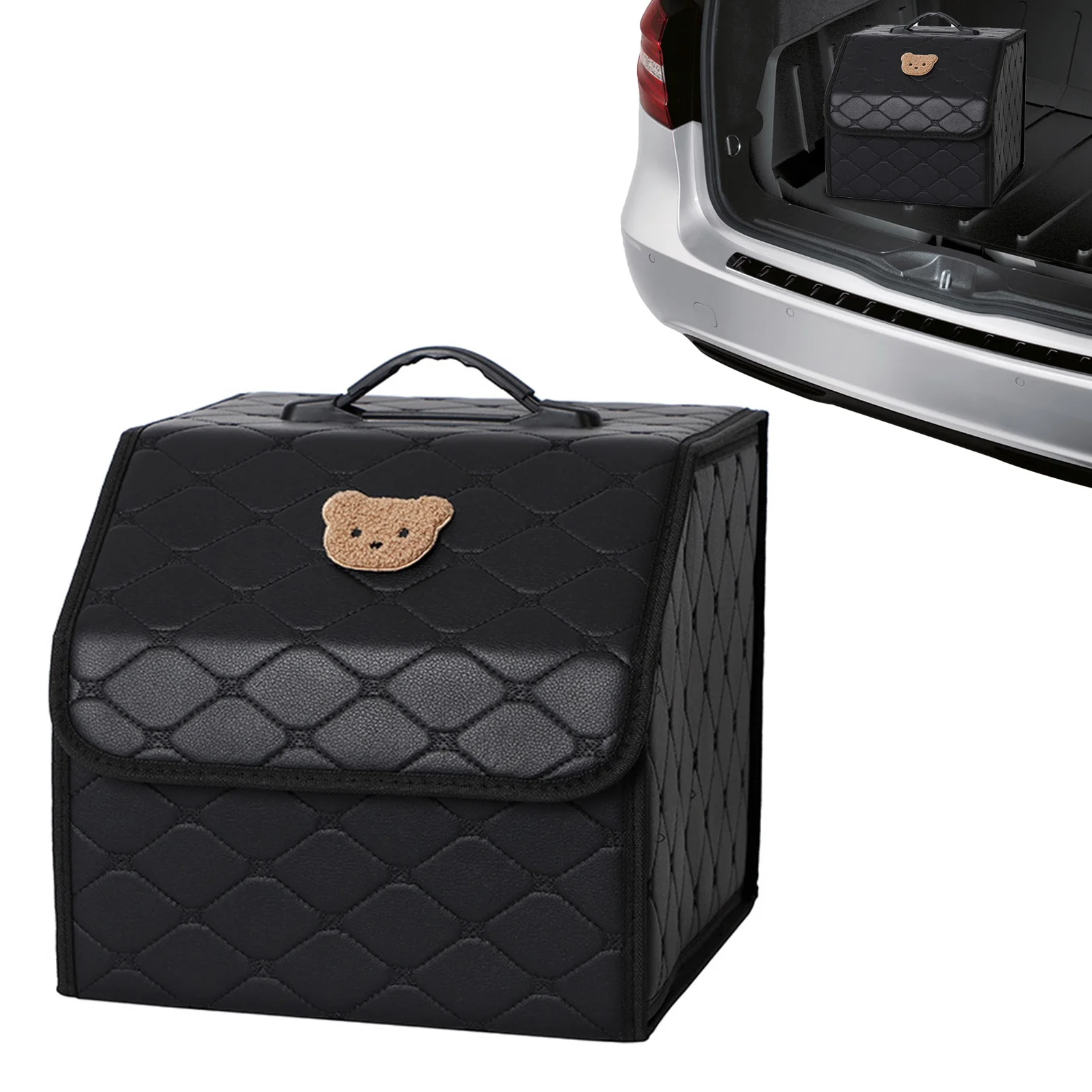 

Universal Car Trunk Organizer Adjustable Backseat Storage Bag High Capacity Multi-use Leather Automobile Seat Back Organizers