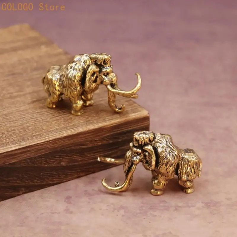 Фото Металлическая фигурка мамонта, статуя мамонта, фэншуй, декоративное украшение на удачу D0LD №3