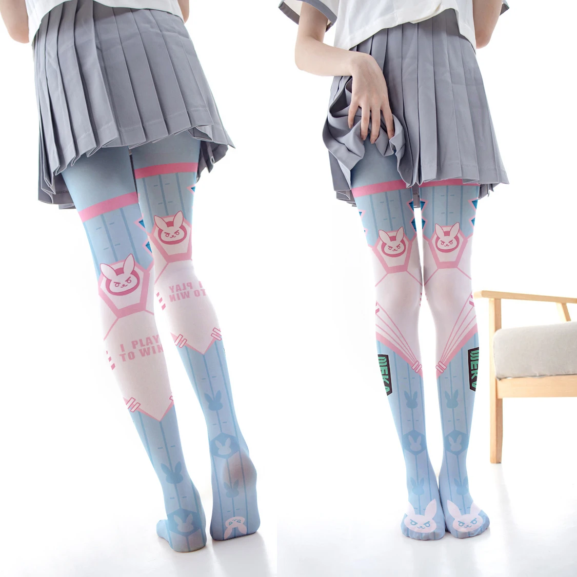 Cartoon Anime Japanese Ladies Tight Stockings Cute Sweet Girl Lolita Cosplay Summer Thin Pantyhose Sexy High Waist Leggings