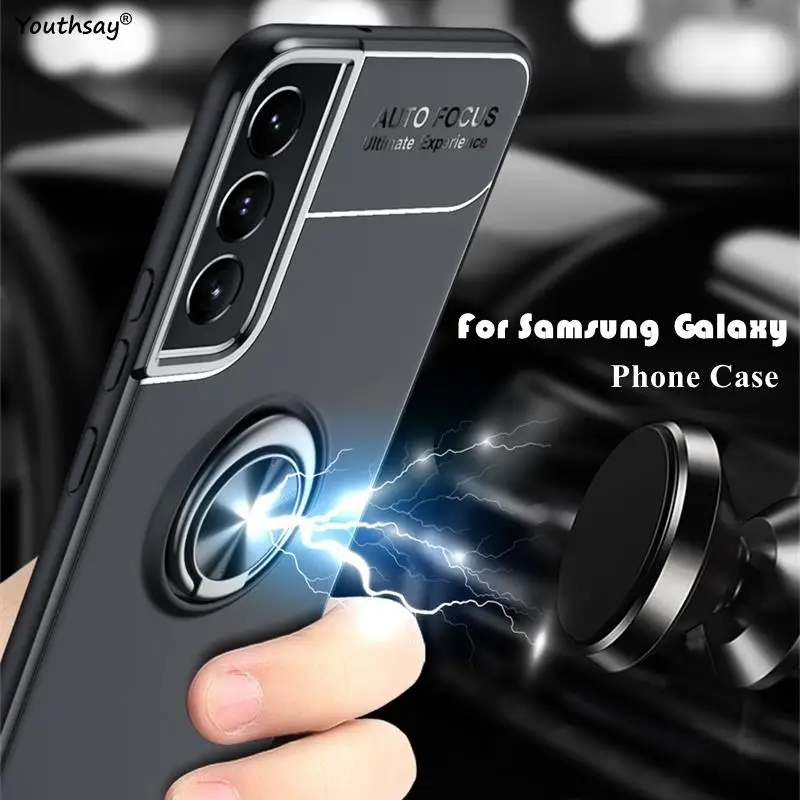 For Samsung Galaxy S22 Case for Samsung Galaxy S22 S21 Plus Coque Funda Megnet Stand Phone Bumper For Samsung Galaxy S22