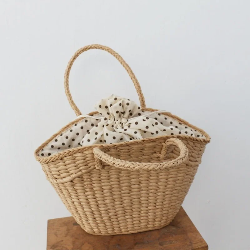 

Fashion Handwoven Straw Shoulder Bags For Women Summer Beach Straw Woven Purse And Handbags Luxury Designer Women Weving Totes