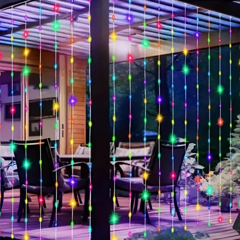 Солнечная завеса светодиодная Водонепроницаемая наружная гирлянда 6 м 3