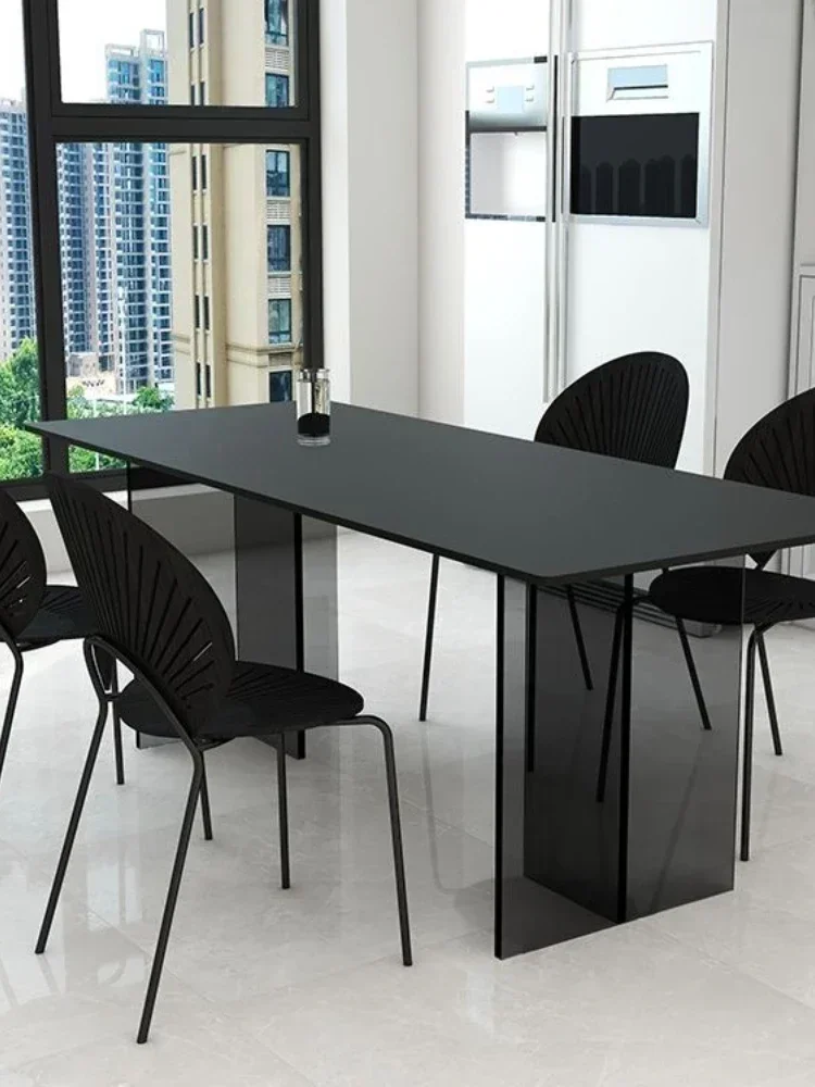 Черная каменная пластина акриловая подвеска кухонный остров обеденный стол и