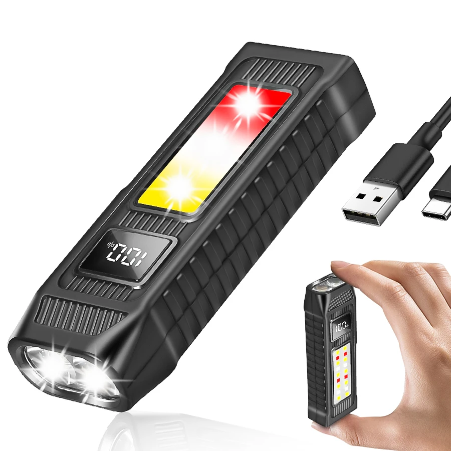 

Портативный мини-фонарик USB перезаряжаемые фонарики магнитные тактические фонарики с зажимом уличный аварийный фонарь