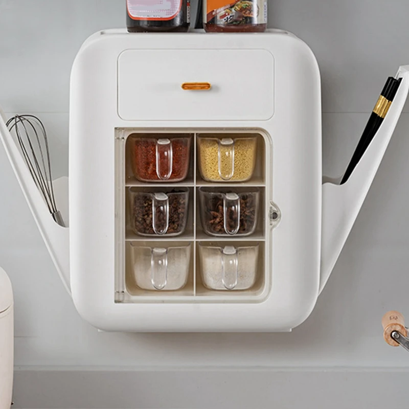 

Kitchen Spice Racks Multi-Function Spice Jar Knife Holder Knife Fork Storage Condiment Kitchen Storage Supplies