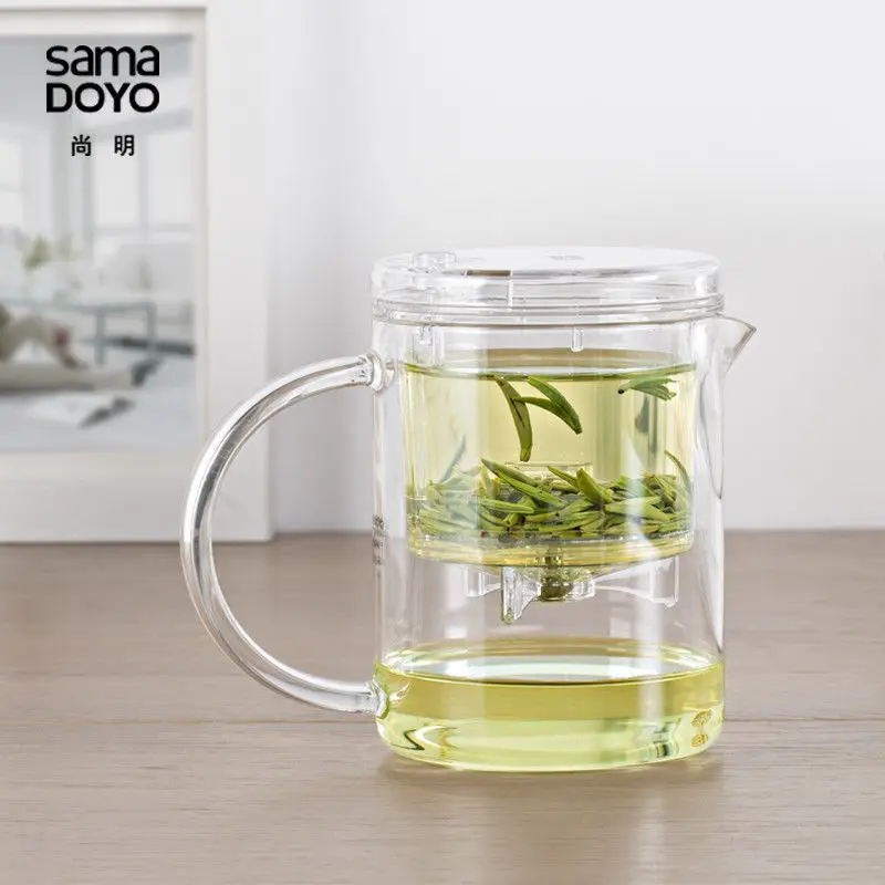 Чайник и кружка Sama DOYO SAMA, высококачественный чайник и кружка для кунг-фу, 350 мл, чайник Samadoyo, термостойкий стеклянный чайник (art.: 7a52bb449) - 7a52bb449