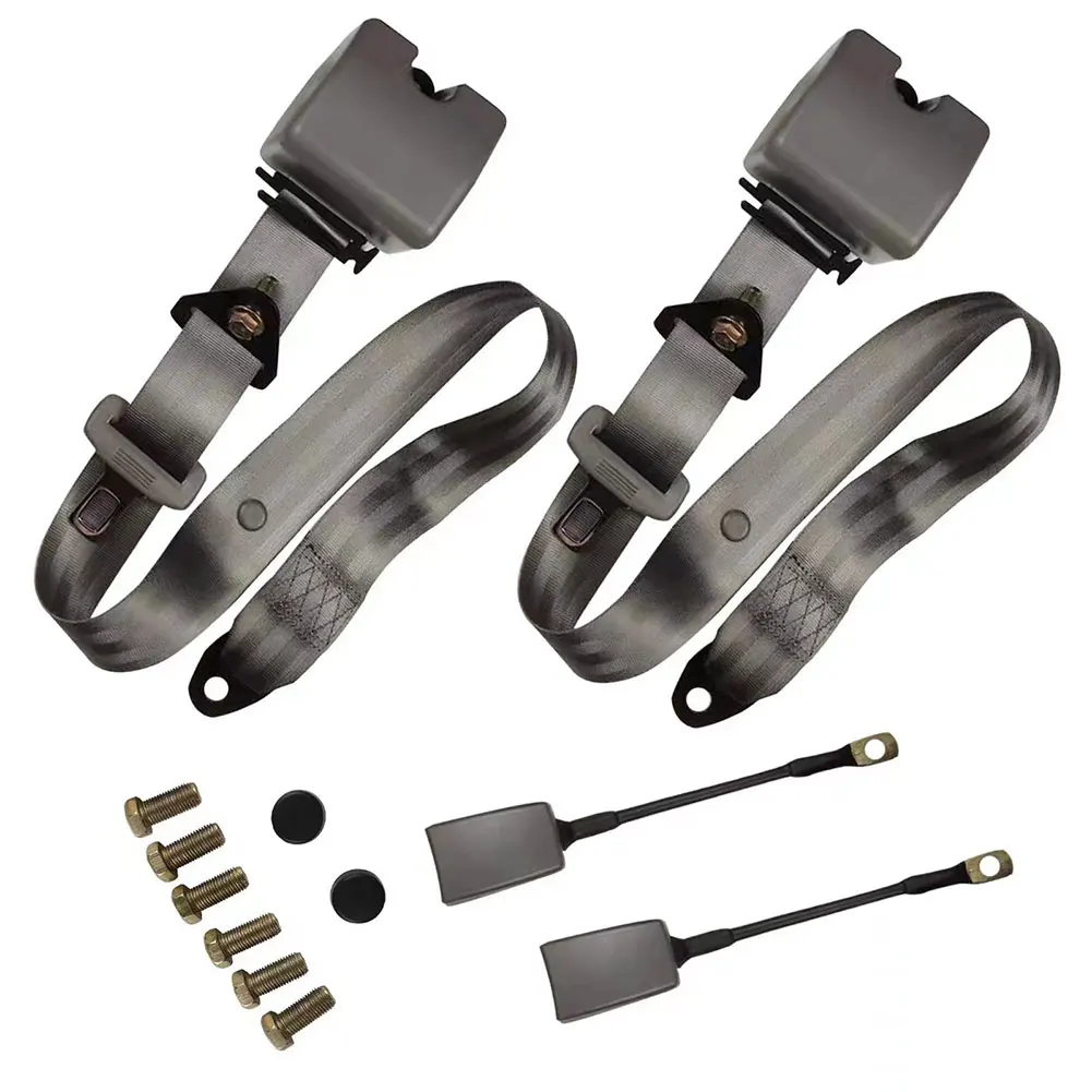 2 Шт. 3-точечные Регулируемые Выдвижные Ремни Безопасности Застежка Из