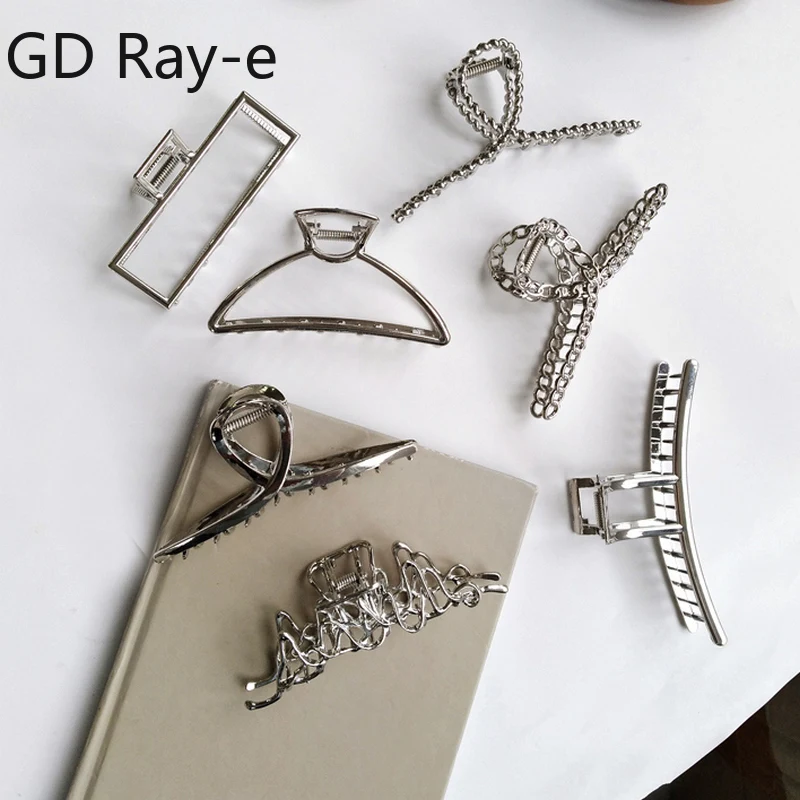 

2021 New Fashion Instargram Vintage Rectangular Hairclaw Hair Jewelry for Women Irregular Geometric Hair Accessories1556