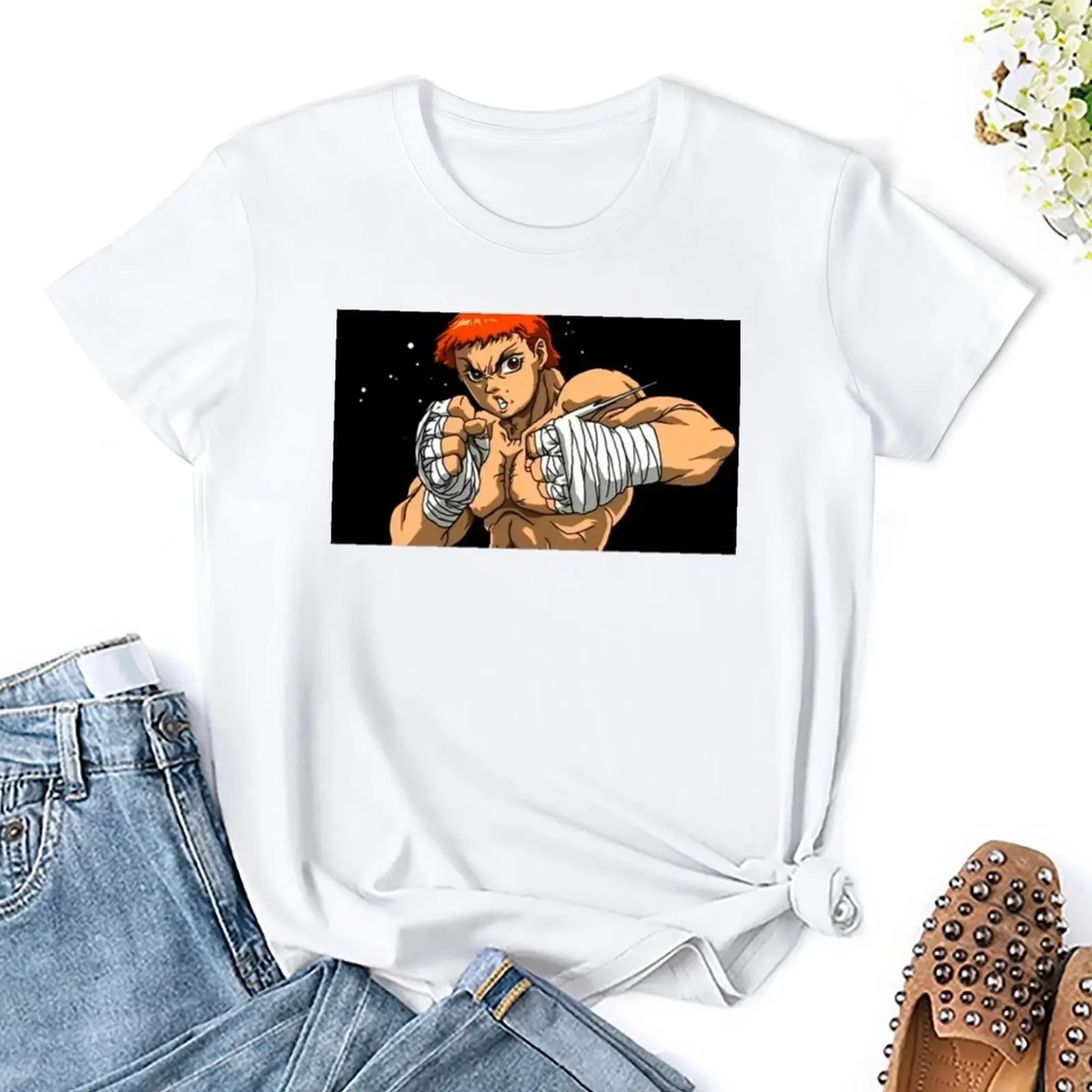 Baki Hanma футболка kawaii одежда Эстетическая Одежда Симпатичные футболки для женщин