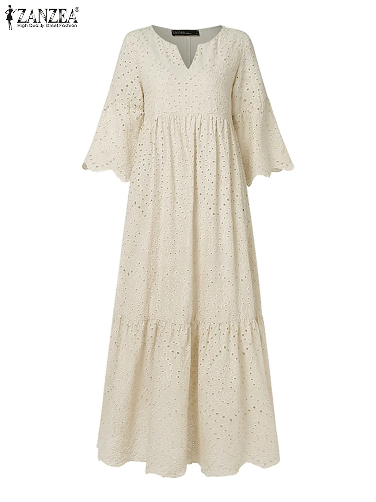 ZANZEA 2024 летнее платье женское элегантное повседневное праздничное модный сарафан