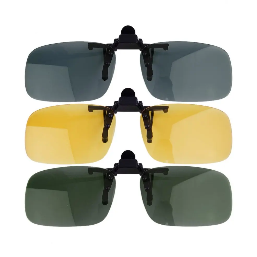

1 шт. высококачественные поляризационные солнцезащитные очки унисекс с клипсой дневного и ночного видения раскладные линзы для вождения ...