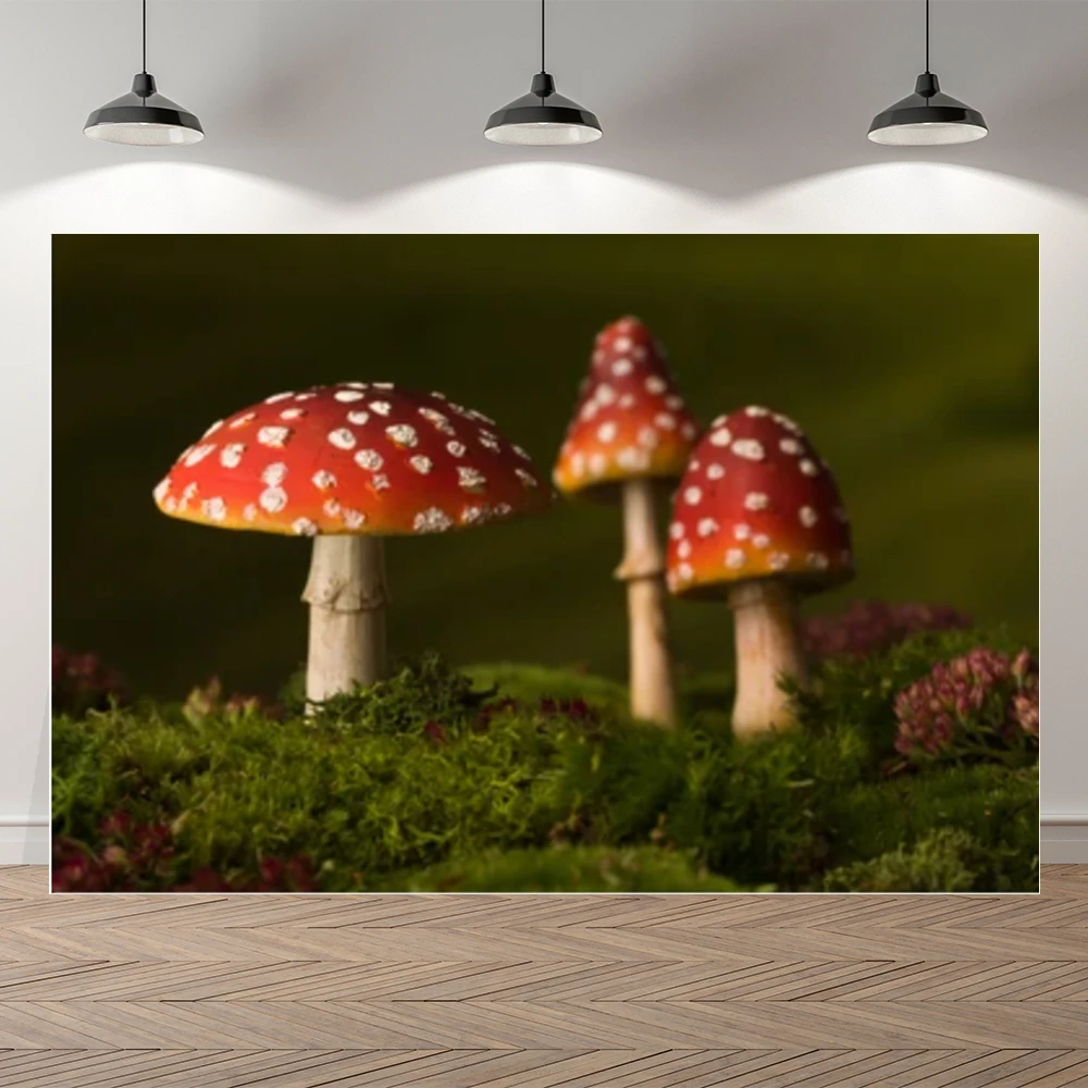 

Nitree Photo Backdrops New Born Baby Portrait Mushroom Kid Party Poster Baby Birthday Photographic Studio Backgrounds Photocall