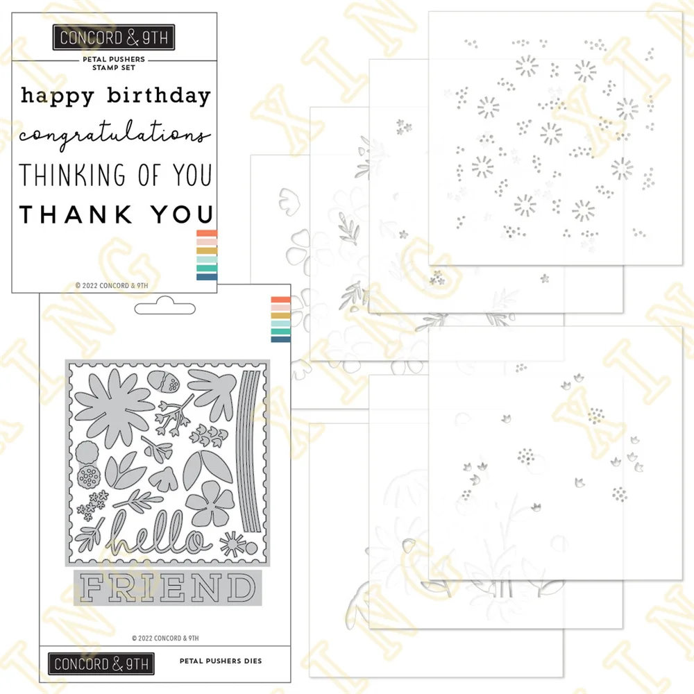 

Petal Pushers Clear Stamps Metal Cutting Dies Stencil Hot Foil Embossing Mold Diy Scrapbooking Card Paper Handmade 2022 Holiday