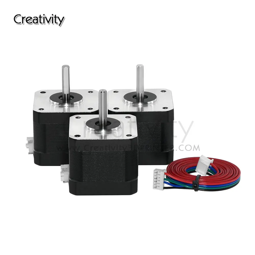 

3PCS Nema17 Stepper Motor 42 motor Nema 17 motor 42BYGH 1.5A 17HS4401S motor 4-lead for 3D printer with HX2.54/Dupont cab