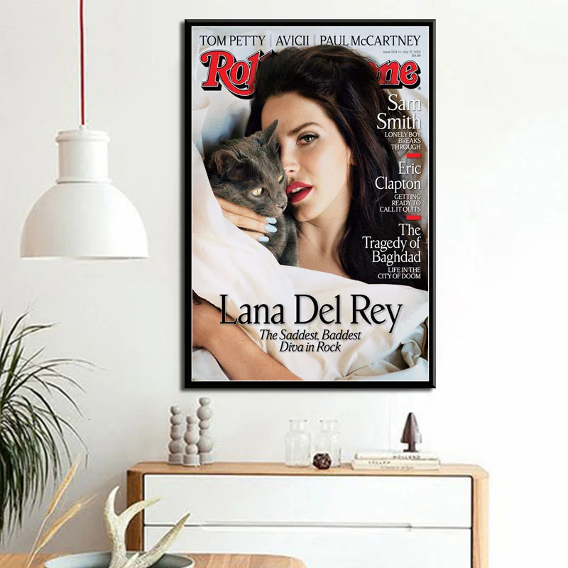 

Lana Del Rey Pop Music Singer Posters And Prints Canvas Painting Pictures On The Wall Art Vintage Decorative Home Decor Cuadro