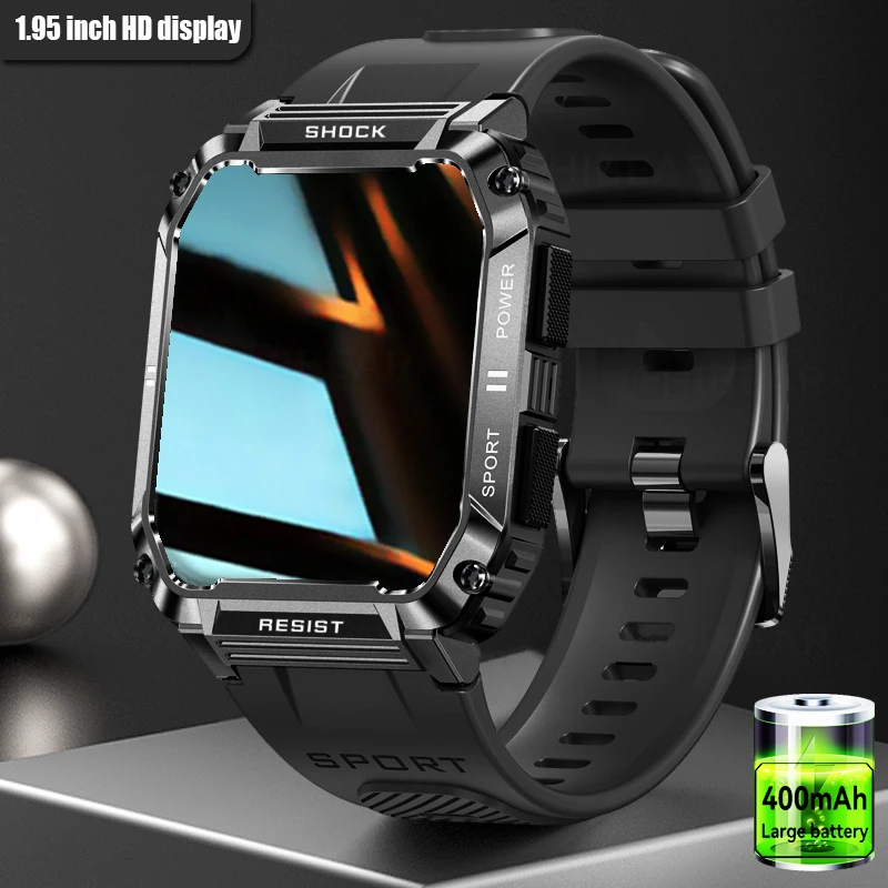 

2023 New 1.95 inch HD display Smart Watch 400mah Big Battery Support 100+ Sport Wireless charge Bluetooth Call Sport Smartwatch