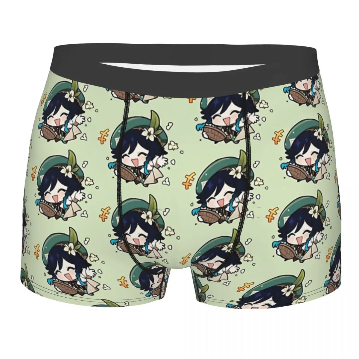 

Venti Chibi Genshin Impact Underpants Breathbale Panties Men's Underwear Comfortable Shorts Boxer Briefs