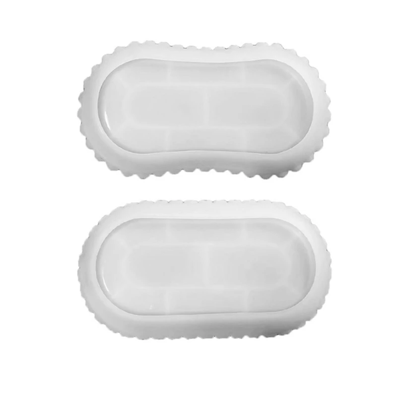 

Bead Dish Silicone Mold Epoxy Dish Coaster Mold Pallet Resin Casting Mold Suitable for Diy Storage Box Fruit Plate Mat X3UD