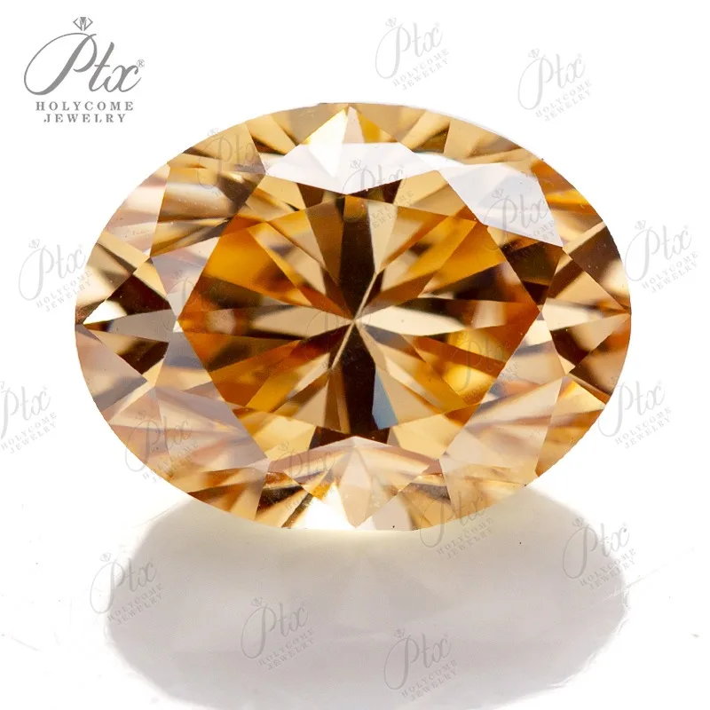 Несколько форм муассанит камень цвет шампанского круглая овальная груша вниз