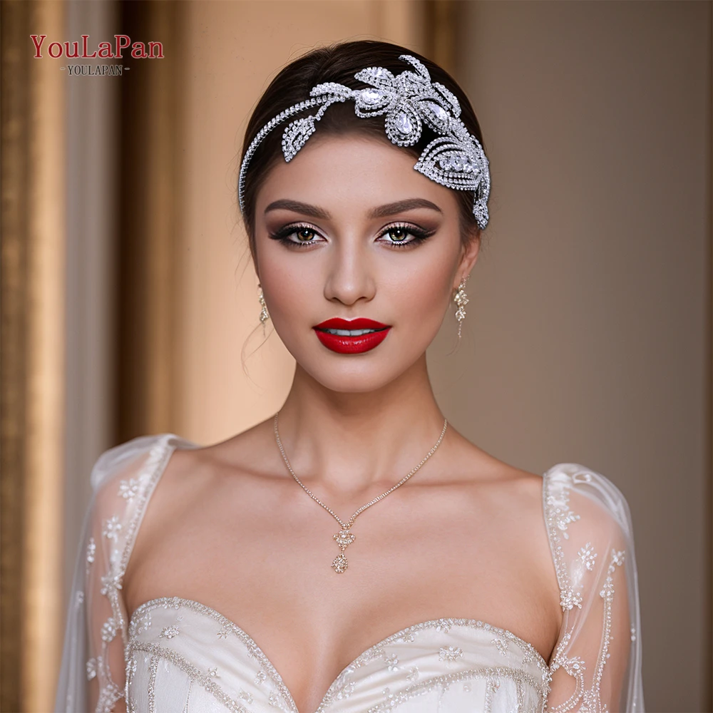 Модная женская обруч для волос YouLaPan свадебная головная повязка с искусственными