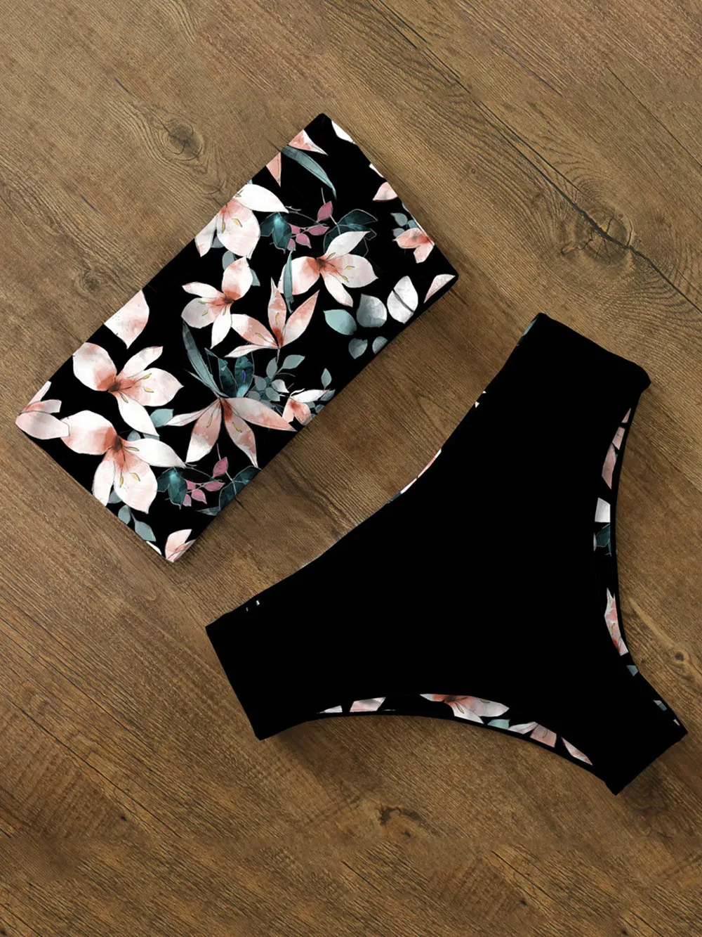 Bikini 2022 Swimwear Swimsuit Women Print High Waist Set Back Cross Bandeau Bathing Suit Female Beach Wear Biquini | Женская одежда