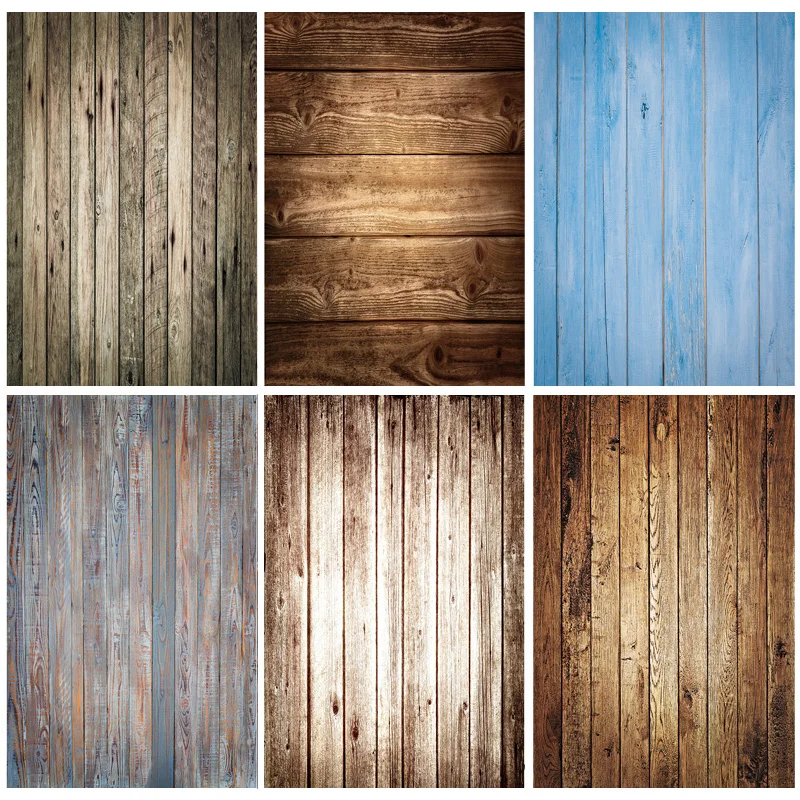 

SHENGYONGBAO Wood Floor Texture Photography Backdrops Props Vintage Newborn Baby Portrait Photo Studio Background 21318WQ-05