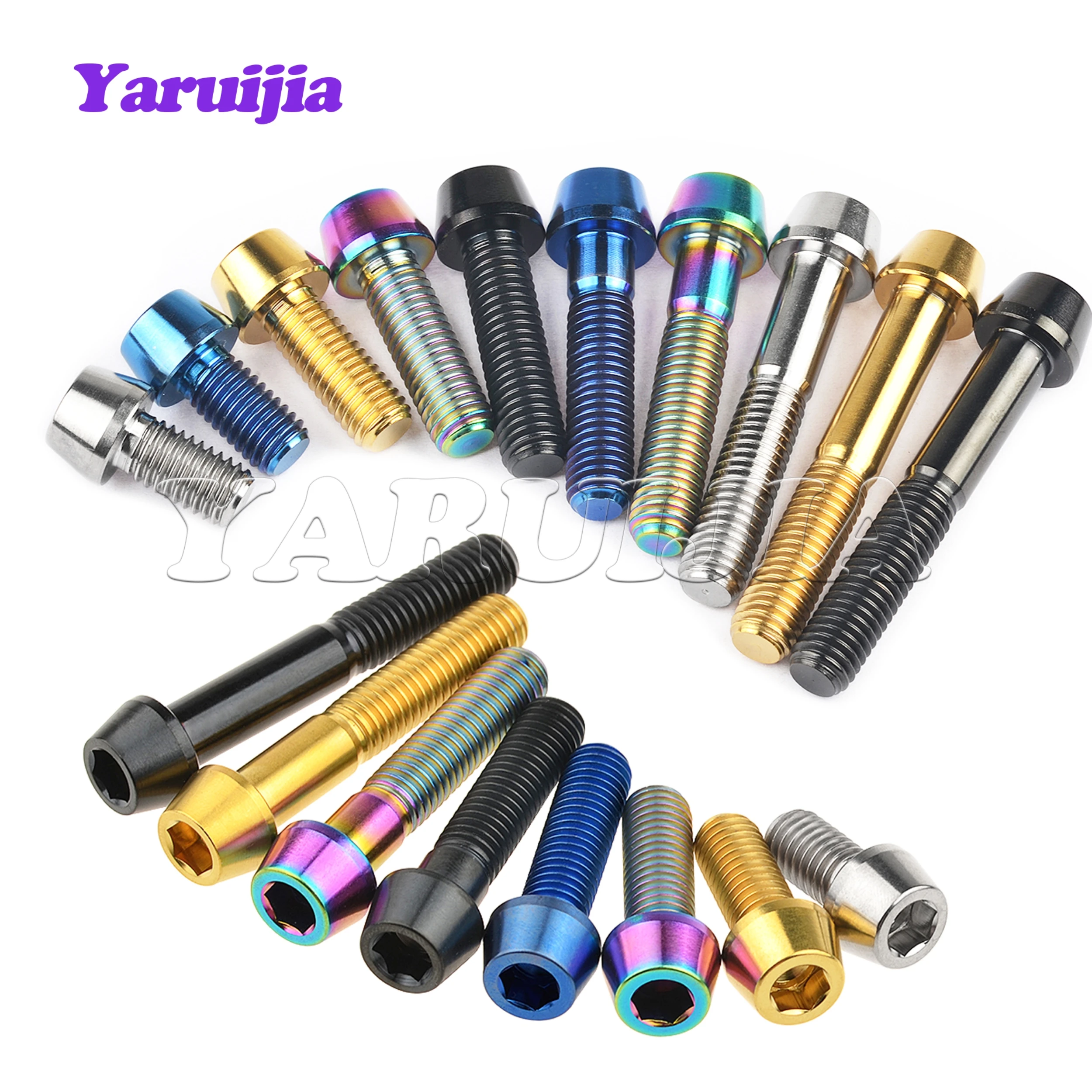 Фото Yaruijia Titanium Bolt M8x15-70mm DIN912 Cylindrical Head Hex Screw is Used for Motorcycle Car Modification №3