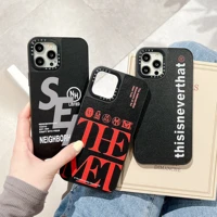 ins fashion retro label cortex letters phone cases for iphone 13 12 11 pro max xr xs max x 78plus anti drop soft cover gift