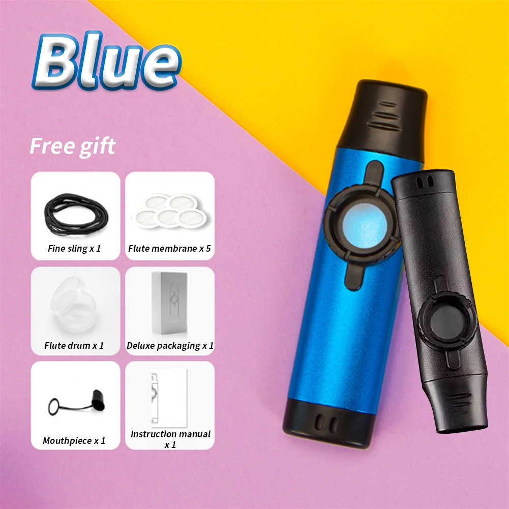 Набор Kazoo металлический инструмент красочный с 5 диафрагмами и 1 коробкой для