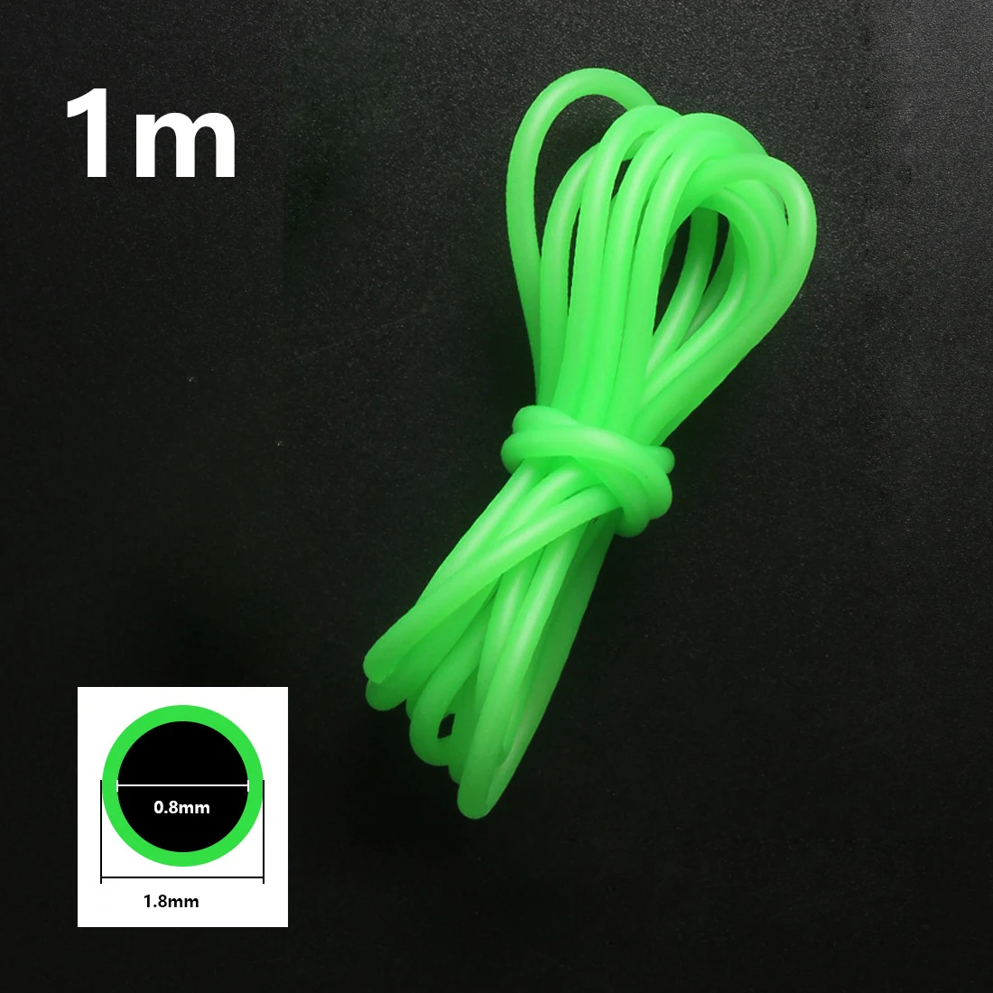 

Light Luminous Line Glow Anti Rig Tube Tubing Fishing Wire ID 0.8-2mm X 1/1.5m Night Fishing Deepwater Luminous Tube Pesca