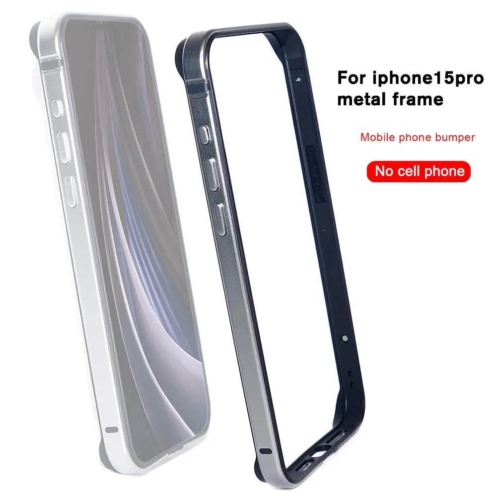 

Silicone Frame Aluminum Alloy For IPhone15 Pro/For IPhone15 Promax Case Bumper For IPhone Anti-scratch Shockproof Frame