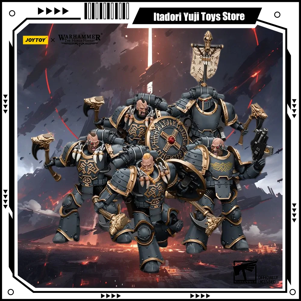Фото [IN STOCK]JOYTOY Warhammer 30k 1/18 Action Figures Space Wolves Grey Slayer Pack Collection Model Anime Legion Joint Movable Toy №1