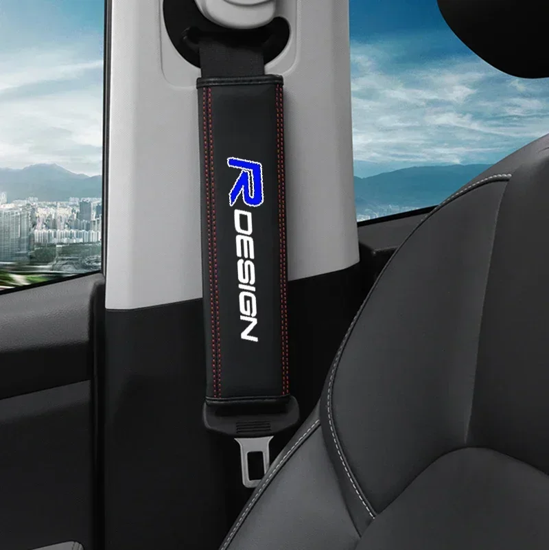 1 шт. протектор ремня безопасности из воловьей кожи для Volvo R design XC90 S60 CX60 V70 XC70 V60 V90