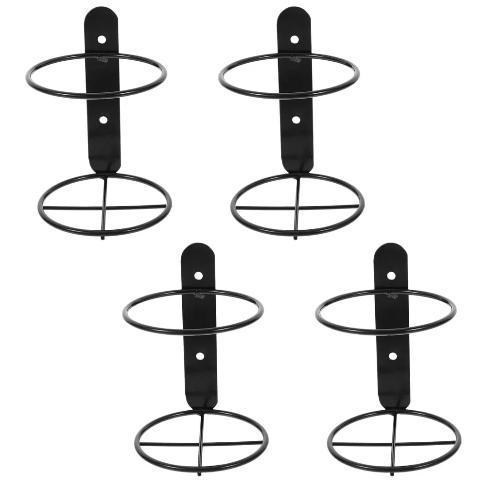 

4 Pcs Hanging Wall Mounted Rack Individual Holder White Iron Bar Shelf