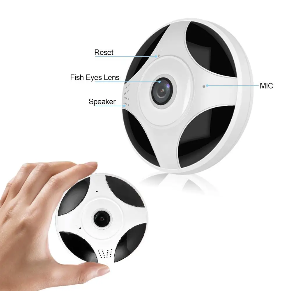 

Новая 360 ° панорамная CCTV ip-камера Wifi 1080P HD Беспроводная VR камера с пультом дистанционного управления камера видеонаблюдения P2P домашняя каме...