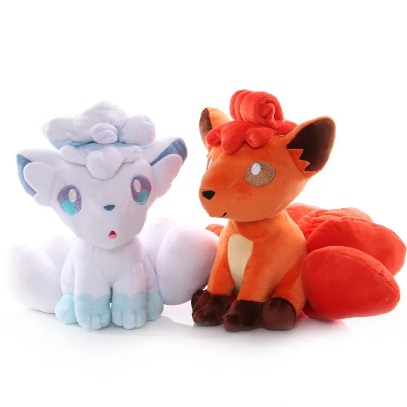 

Плюшевая кукла с покемоном, глянцевый глазиола, милый эльф, ледяной огонь, шесть хвостов, алола региона, вулпикс, мягкая набивная кукла, игру...