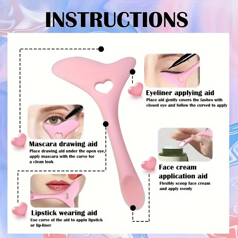 1 Шт. Силиконовый Инструмент Для Макияжа Быстрого И Простого Нанесения Подводки