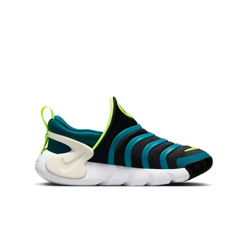 Удобная нескользящая детская повседневная обувь Nike Dynamo Go черно-зеленая для детей