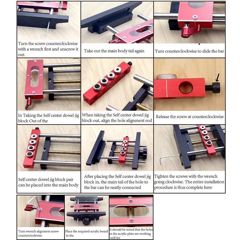 

2 In 1 Mortise Tenon Jig Pocket Hole Jig Woodworking Self Center Dowel Jig Hole Locator For Loose Tenon Woodworking DIY