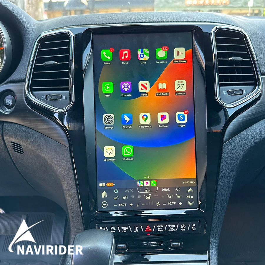 13 6-дюймовый экран Tesla Android Radio 2din для Jeep Grand Cherokee 2014-2020 GPS Carplay автомобильный