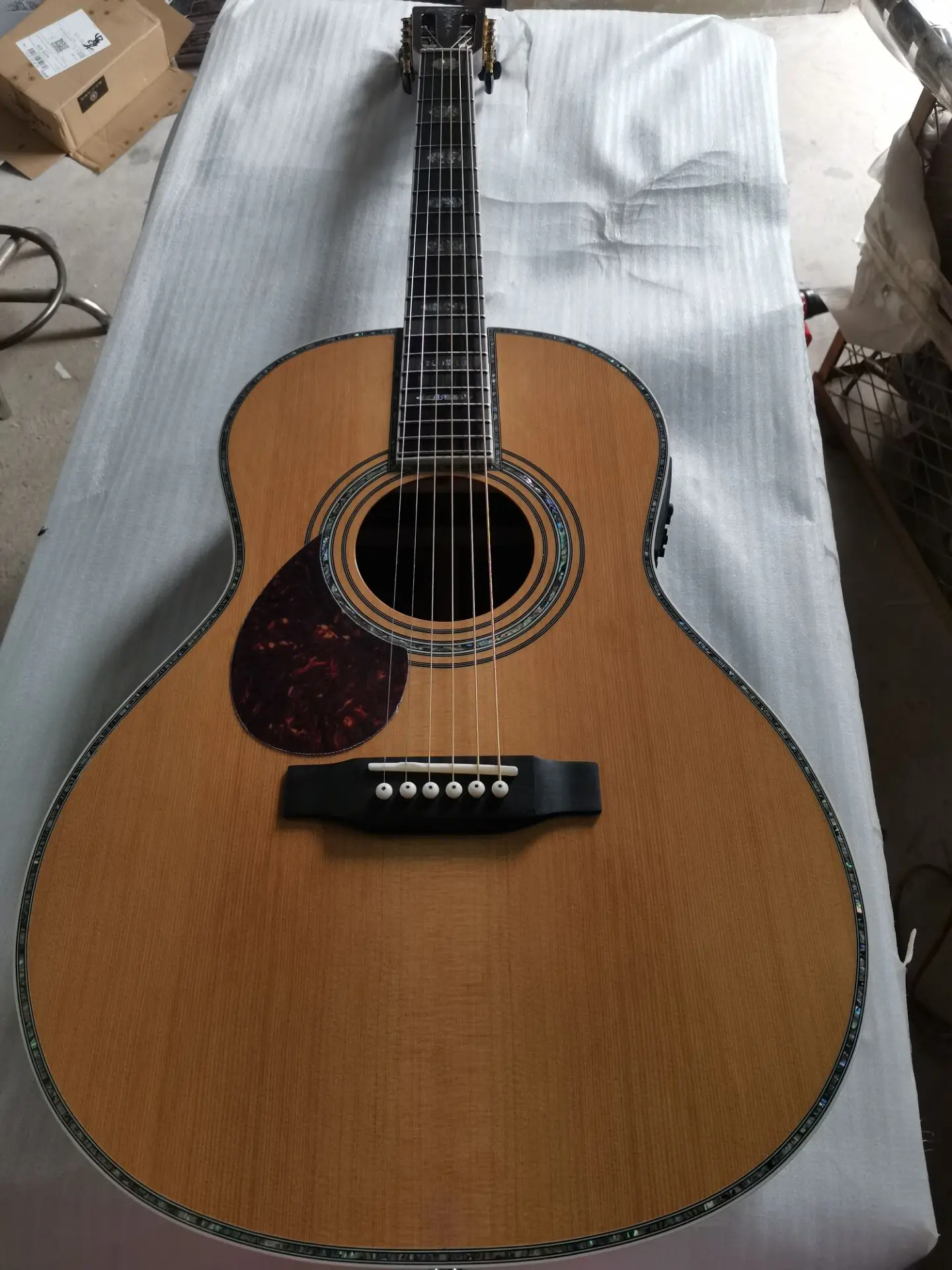 Акустическая гитара Custom Parlor Ley OOO45 левая рука головка слота из цельного кедра 12